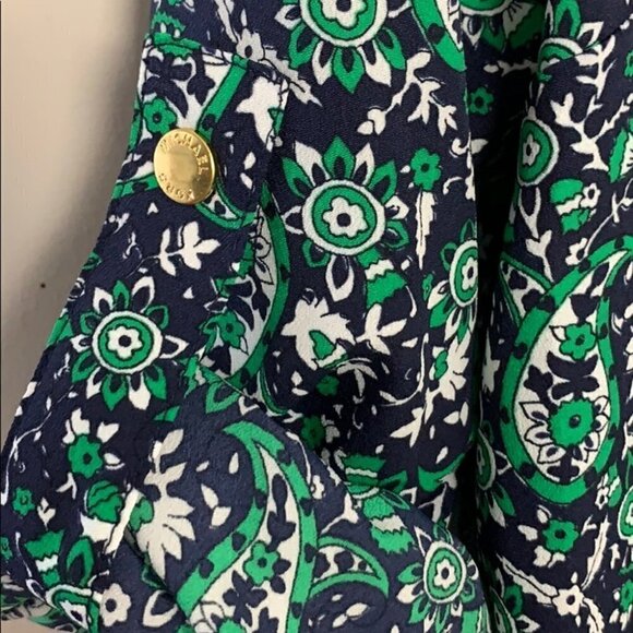 Michael Kors blue white and green paisley … - Picture 5 of 7